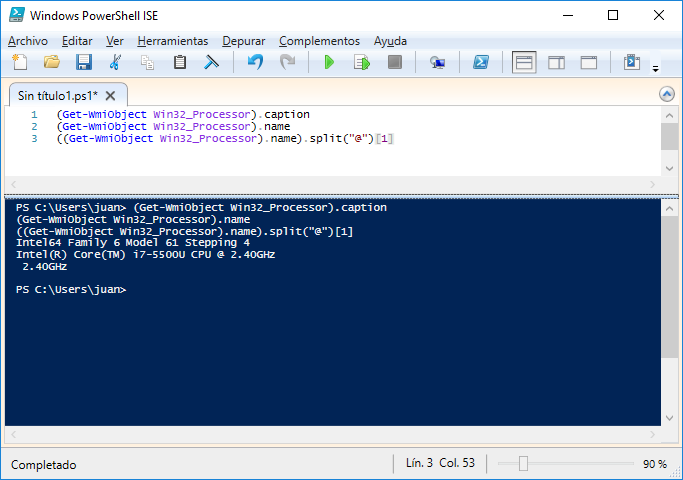 Win32 processor 99. POWERSHELL Scripting.