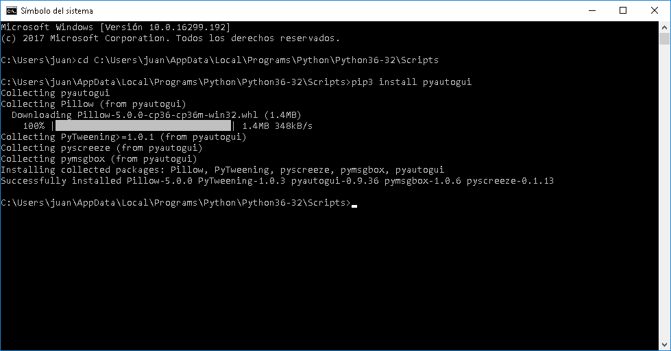 Instalar PyAutoGUI En Windows 10 Operating Systems Scripting PowerShell And Security 