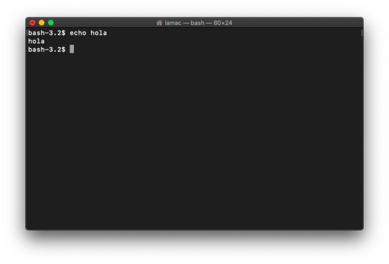 using bash on mac